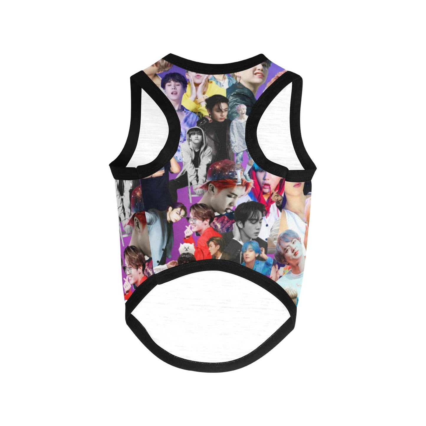 BTS Collage Print Pet Tank Top - K-Pop Dog Cat Shirt -  Apparel - New Puppy Gift - Pet Fashion - Jin Jimin JHope Jung Kook RM V Suga