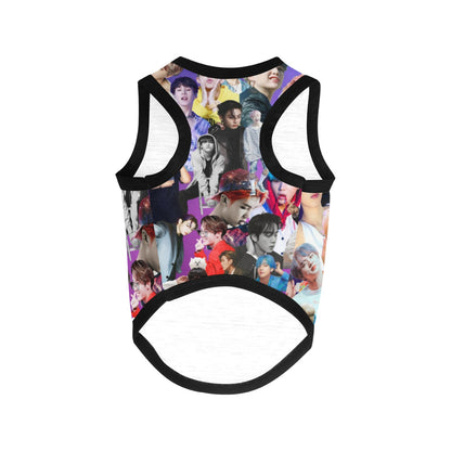 BTS Collage Print Pet Tank Top - K-Pop Dog Cat Shirt -  Apparel - New Puppy Gift - Pet Fashion - Jin Jimin JHope Jung Kook RM V Suga
